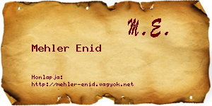 Mehler Enid névjegykártya